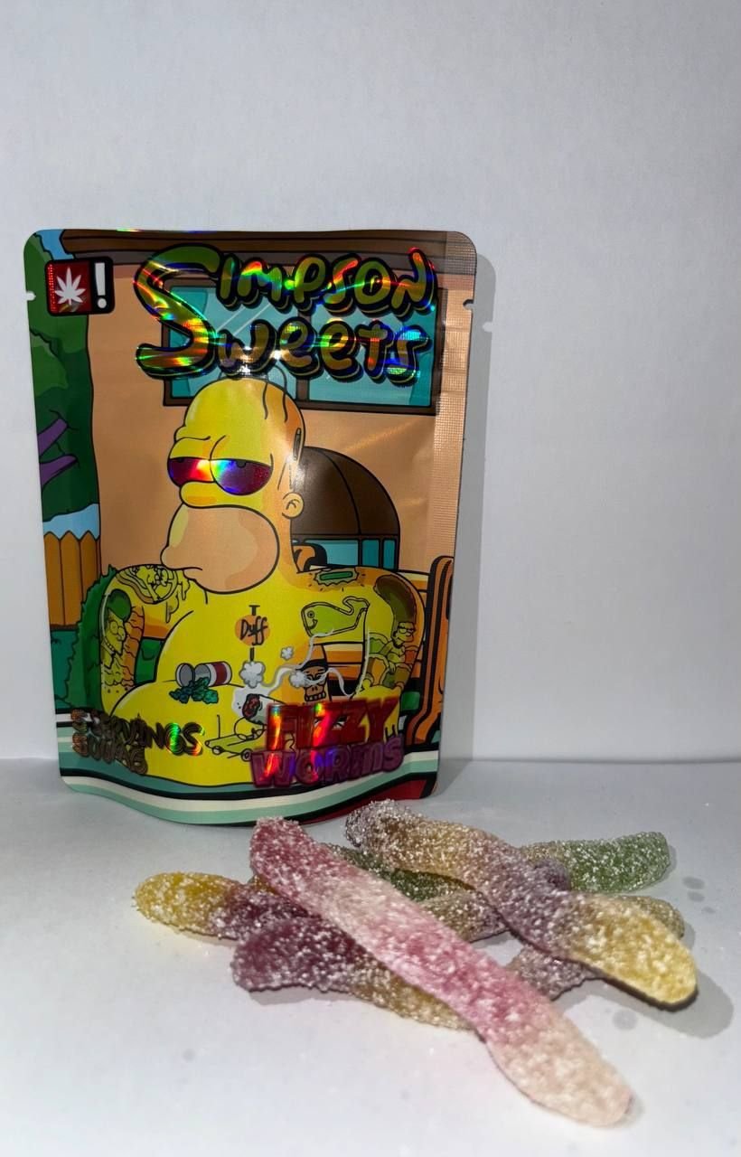 FIZZY WORMS - Simpson Edible 500MG FIZZY WORMS - Simpson Edible 500MG