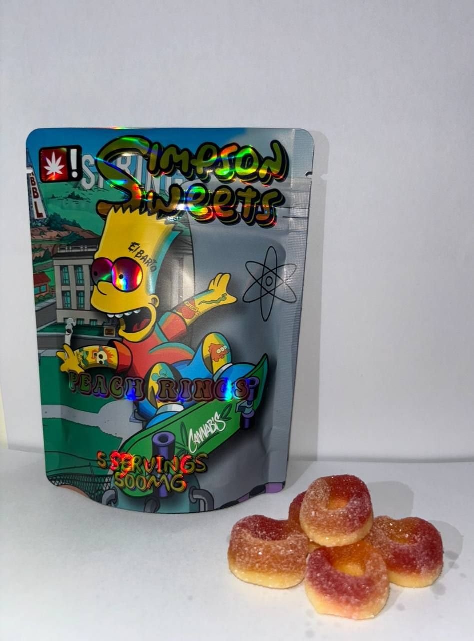 PEACH RINGS - Simpson Edible 500MG PEACH RINGS - Simpson Edible 500MG